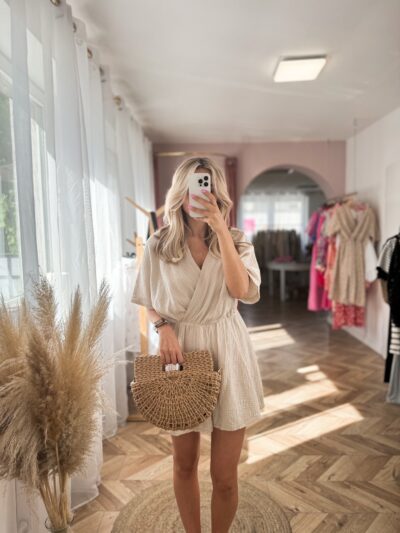 KOMBINEZON MIKI - BEŻOWY