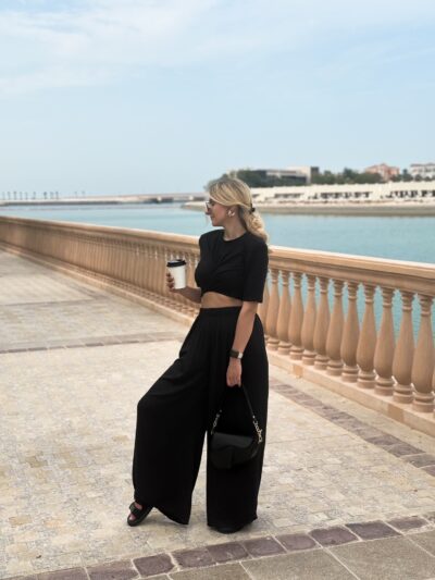 SPODNIE MOMO - CZARNE