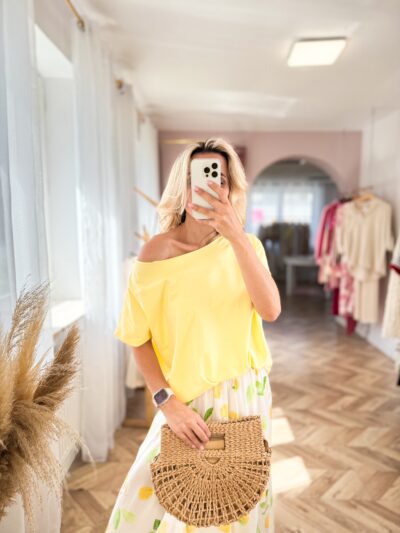 T-SHIRT LASER - ŻÓŁTY