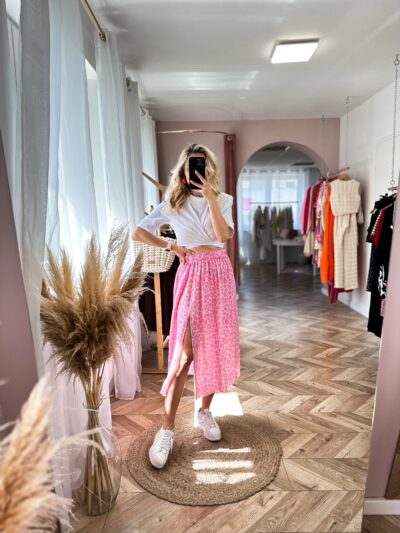 SPÓDNICA SABINA - RÓŻOWA PANTERA - PREORDER 03.07.24r.