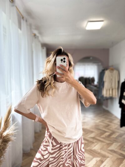 T-SHIRT MINIMAL - CHŁODNY BEŻ